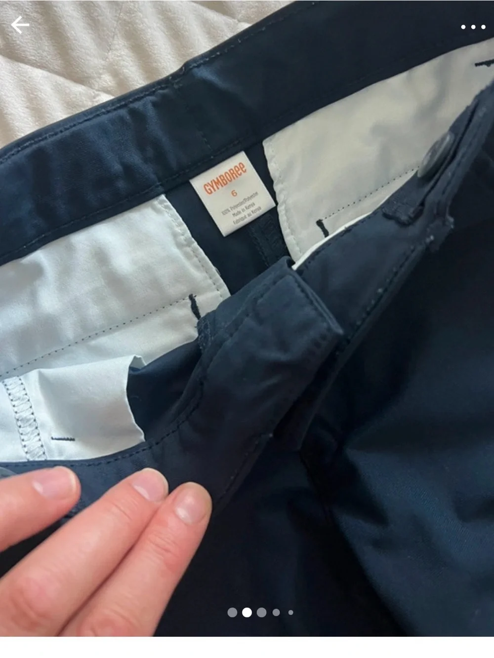 Gymboree Navy and Khaki Boys' Chinos with Striped Belt